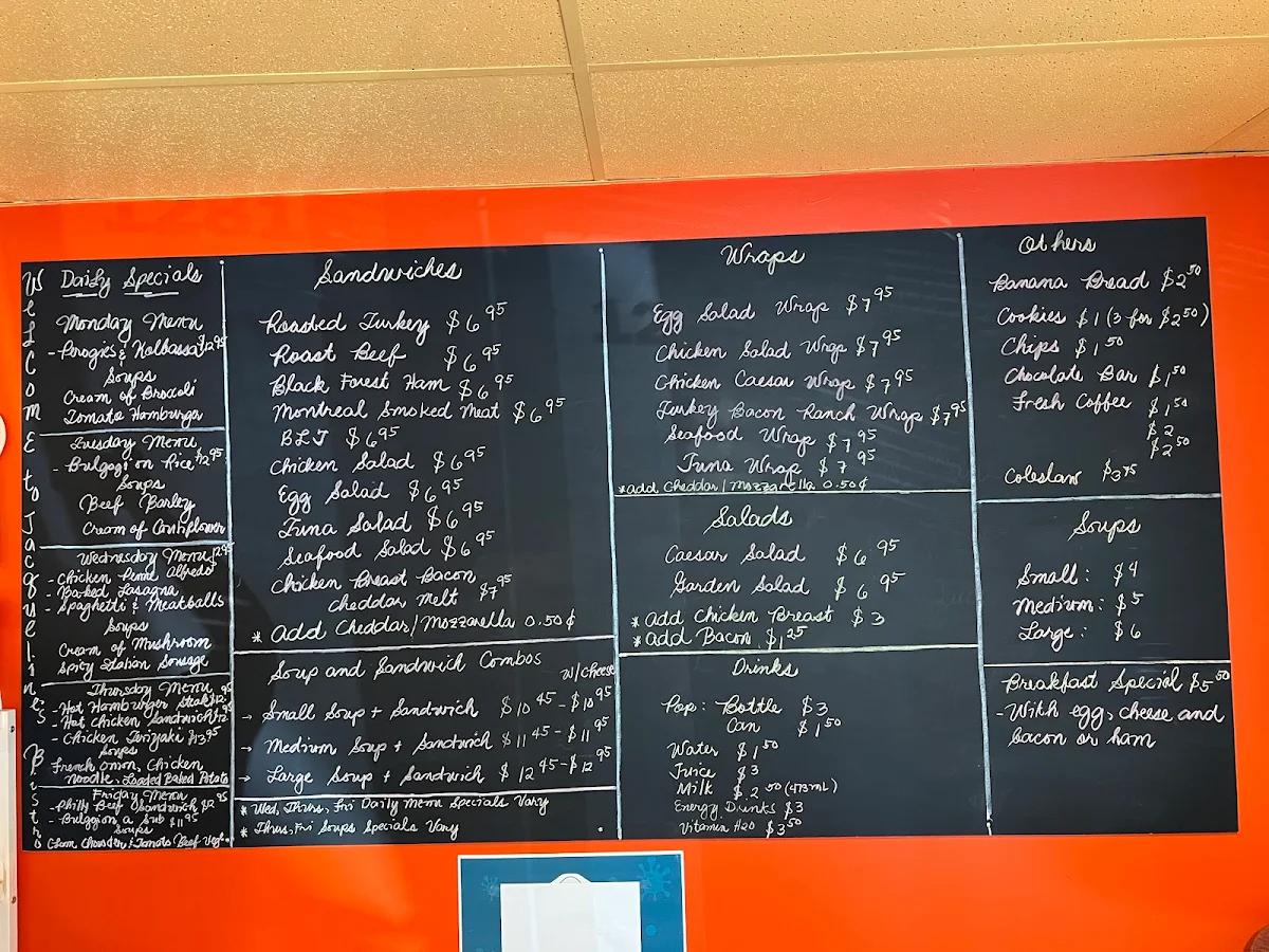Menu, Jacqueline's Bistro