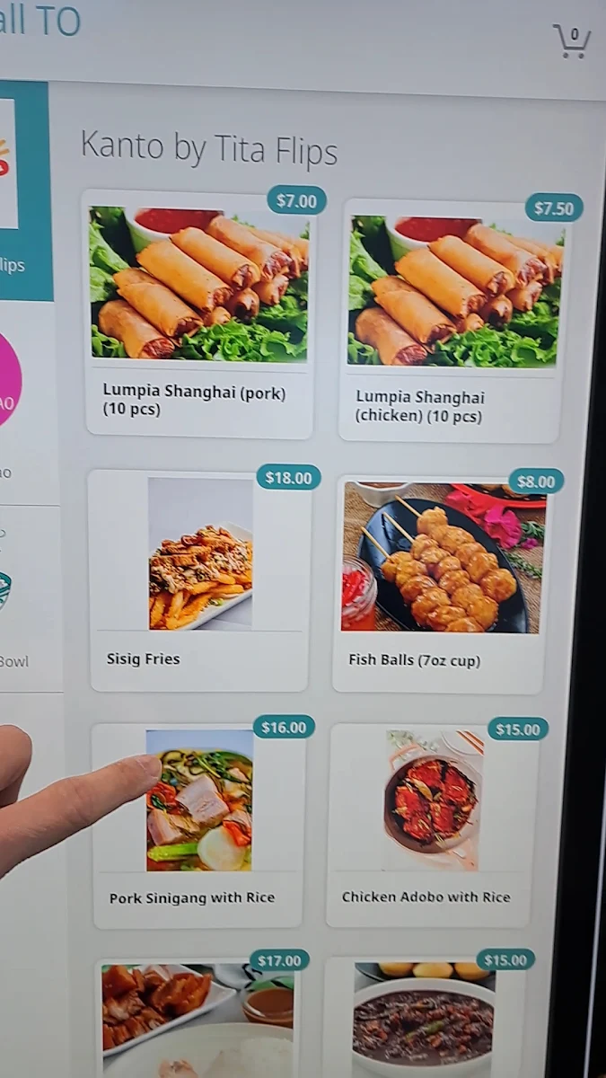 Menu, Food Hall TO