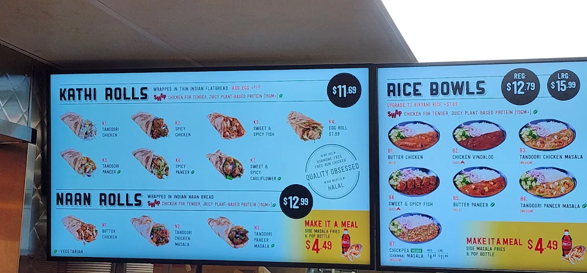 Menu, Chaska Indian Street Food