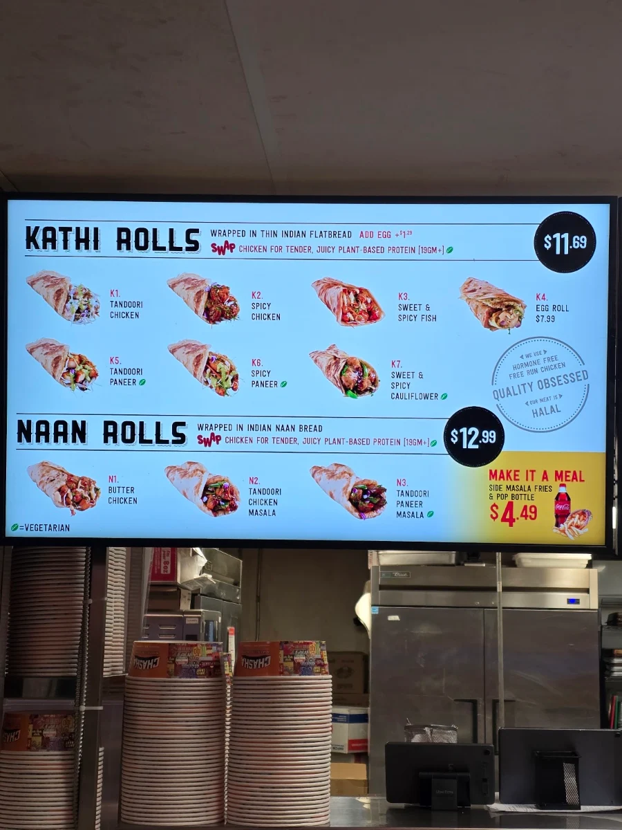 Menu, Chaska Indian Street Food