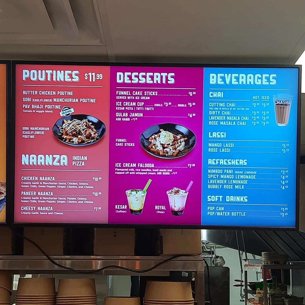 Menu, Chaska Indian Street Food