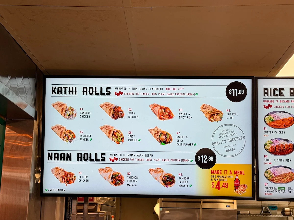 Menu, Chaska Indian Street Food