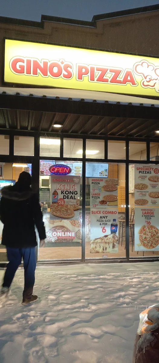 Menu, Gino's Pizza
