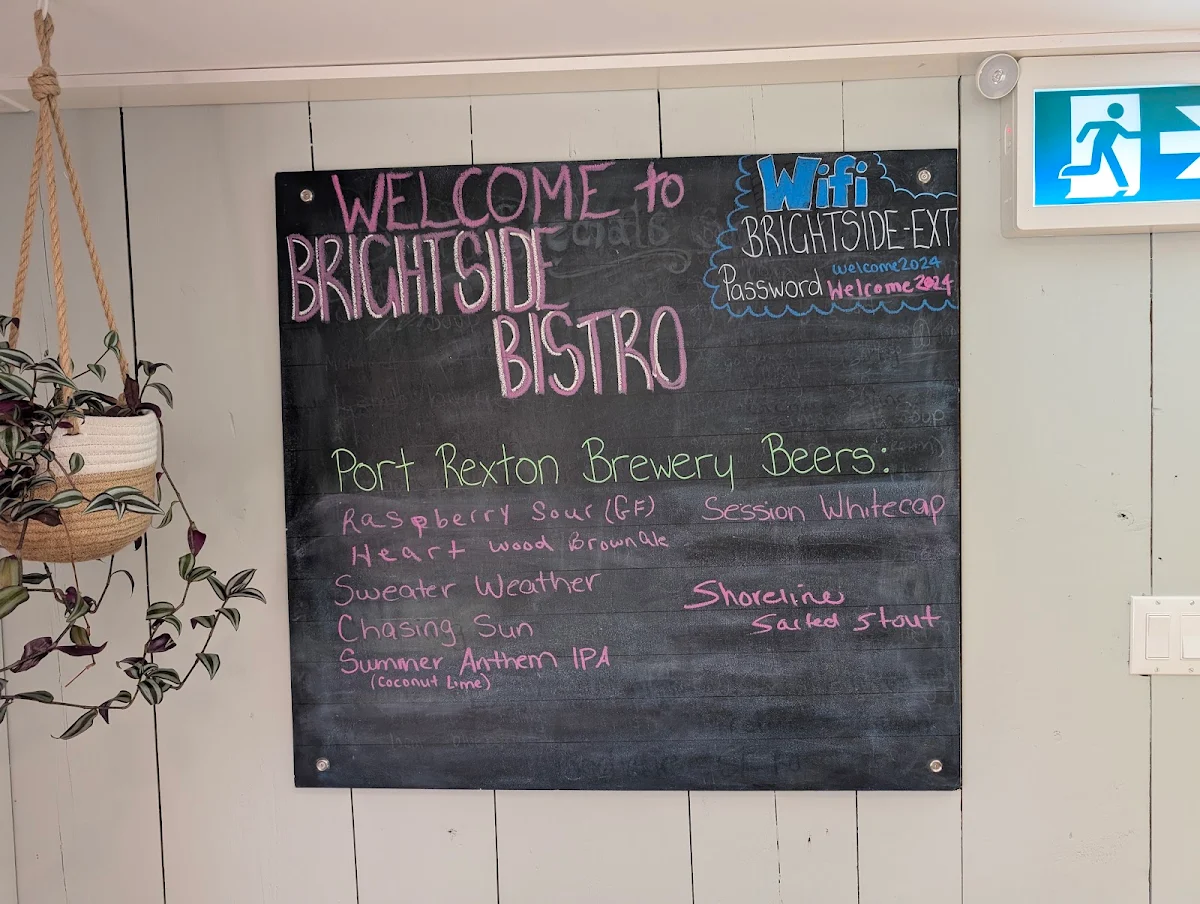 Menu, BRIGHTSIDE BISTRO