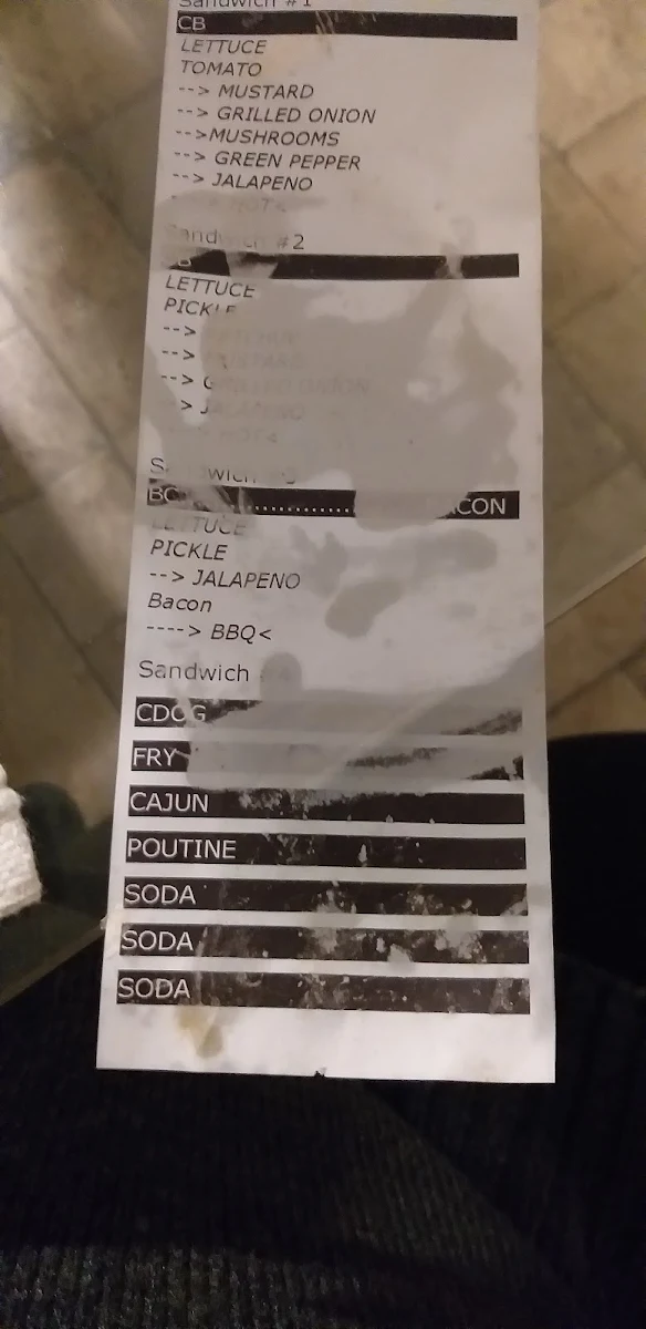 Menu, Five Guys