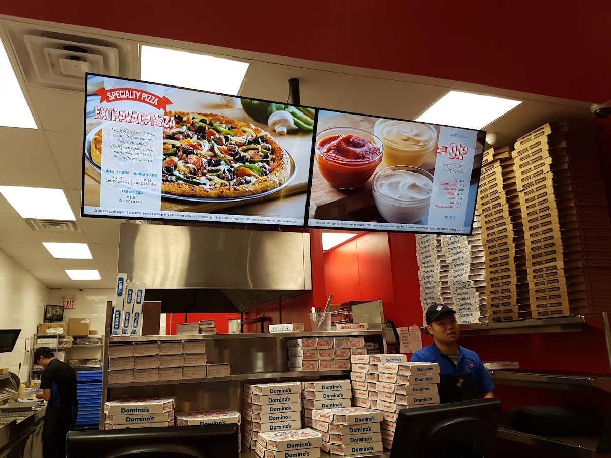 Menu, Domino's Pizza