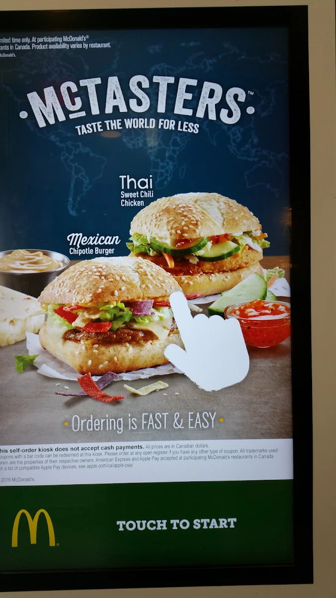 Menu, McDonald's