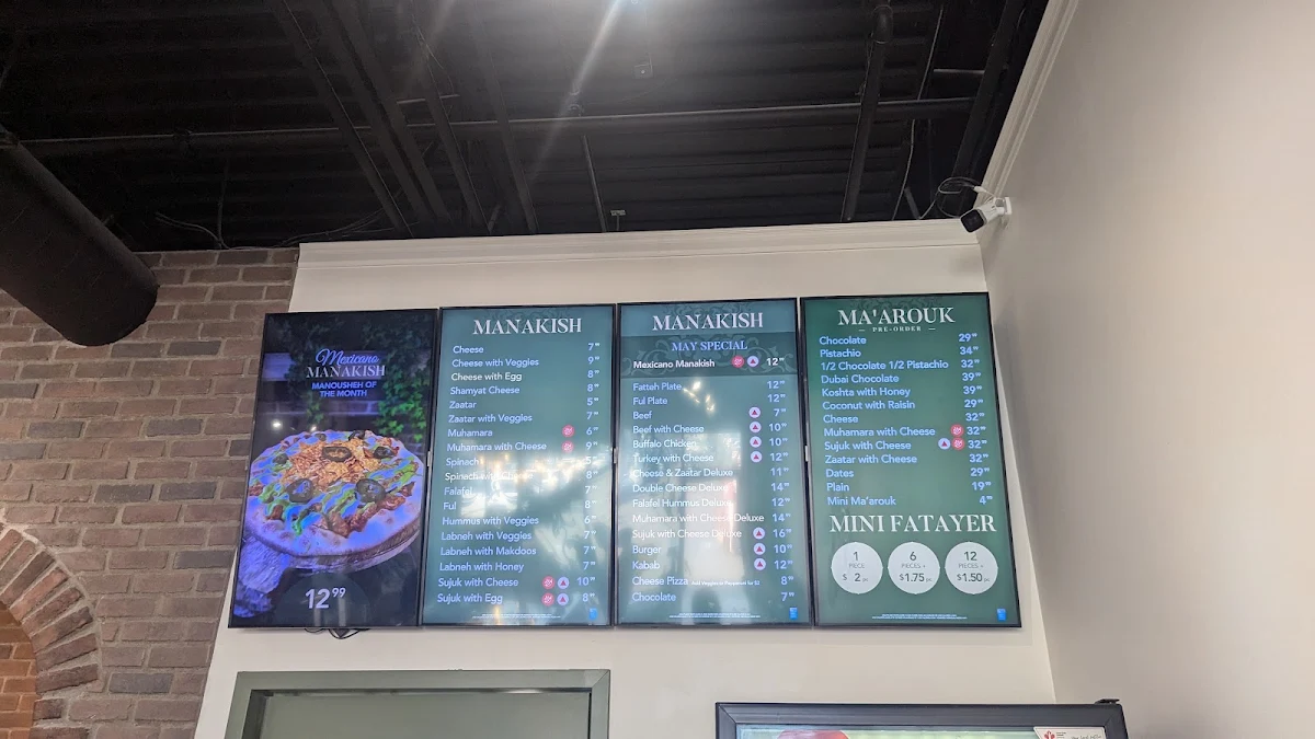 Menu, The Bakers