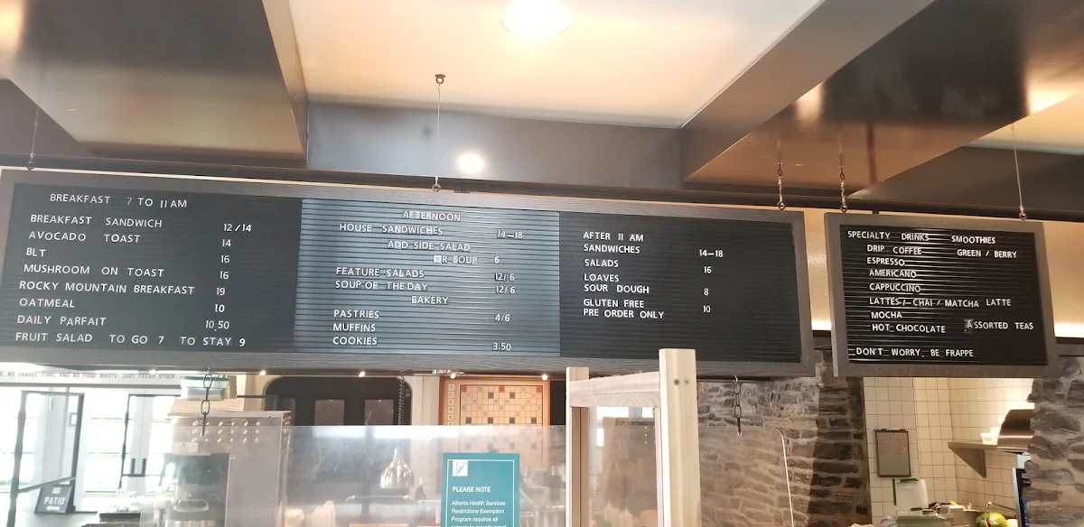 Menu, STOCK FOOD & DRINK