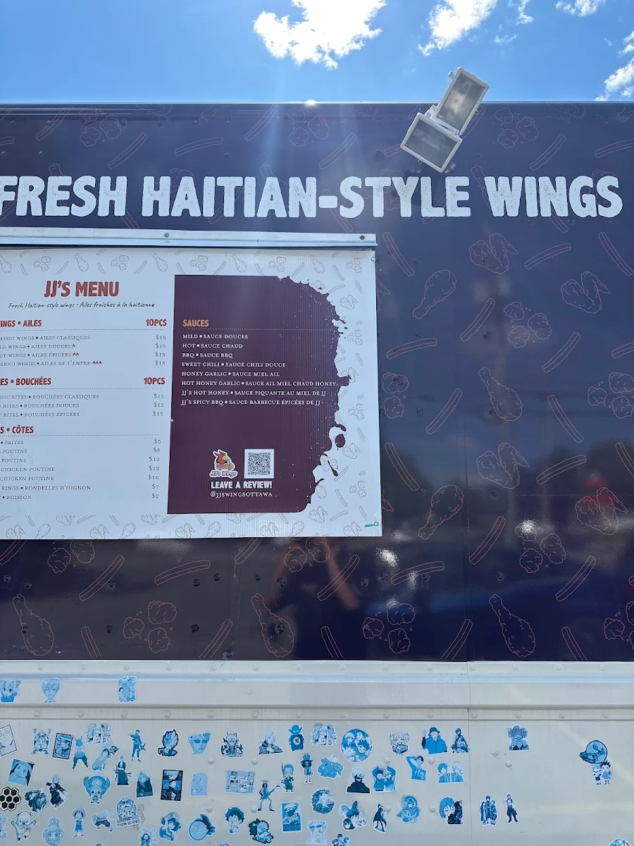 Menu, JJ's Wings