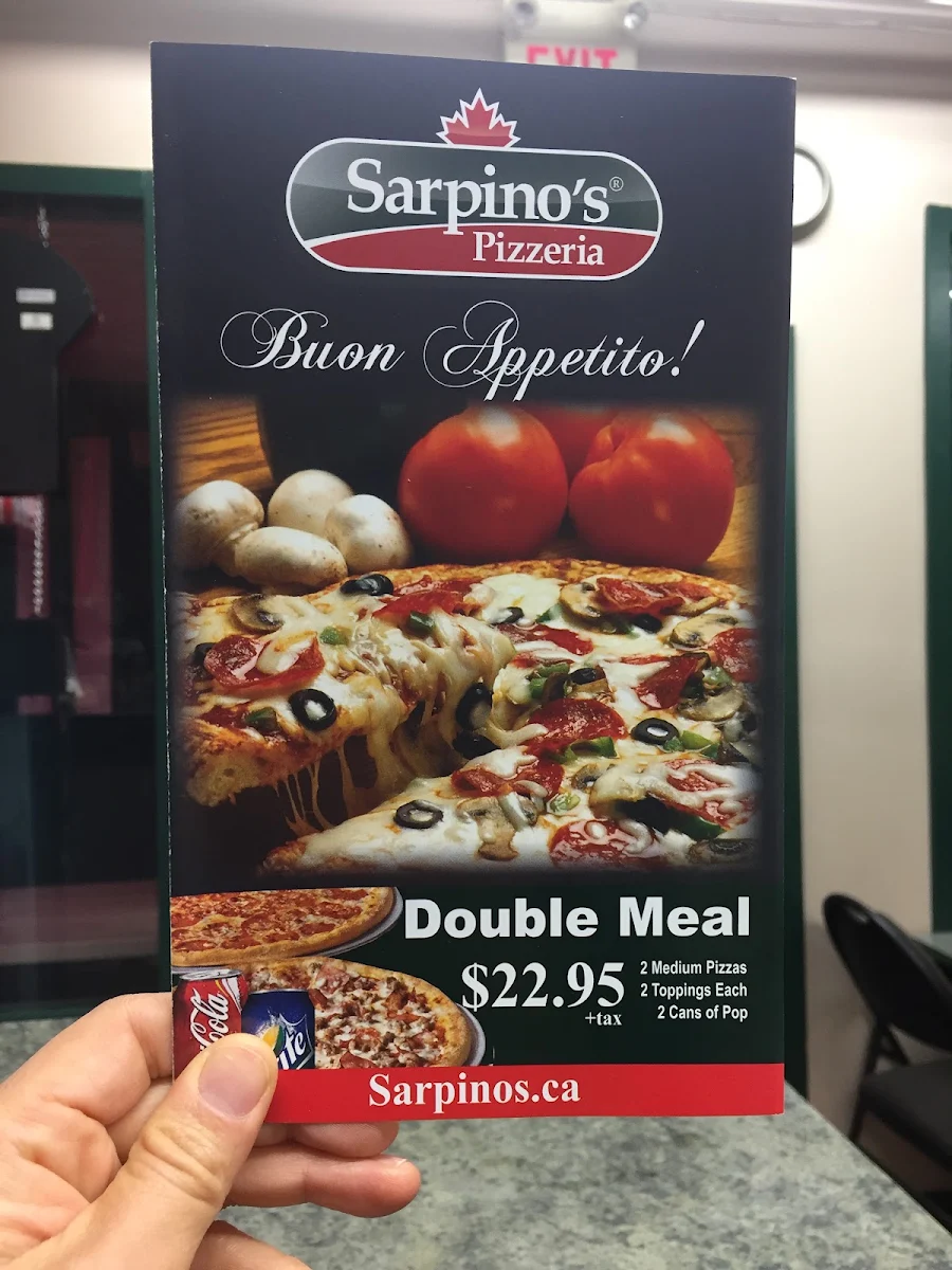 Menu, Sarpino's Pizzeria Shawnigan Lake