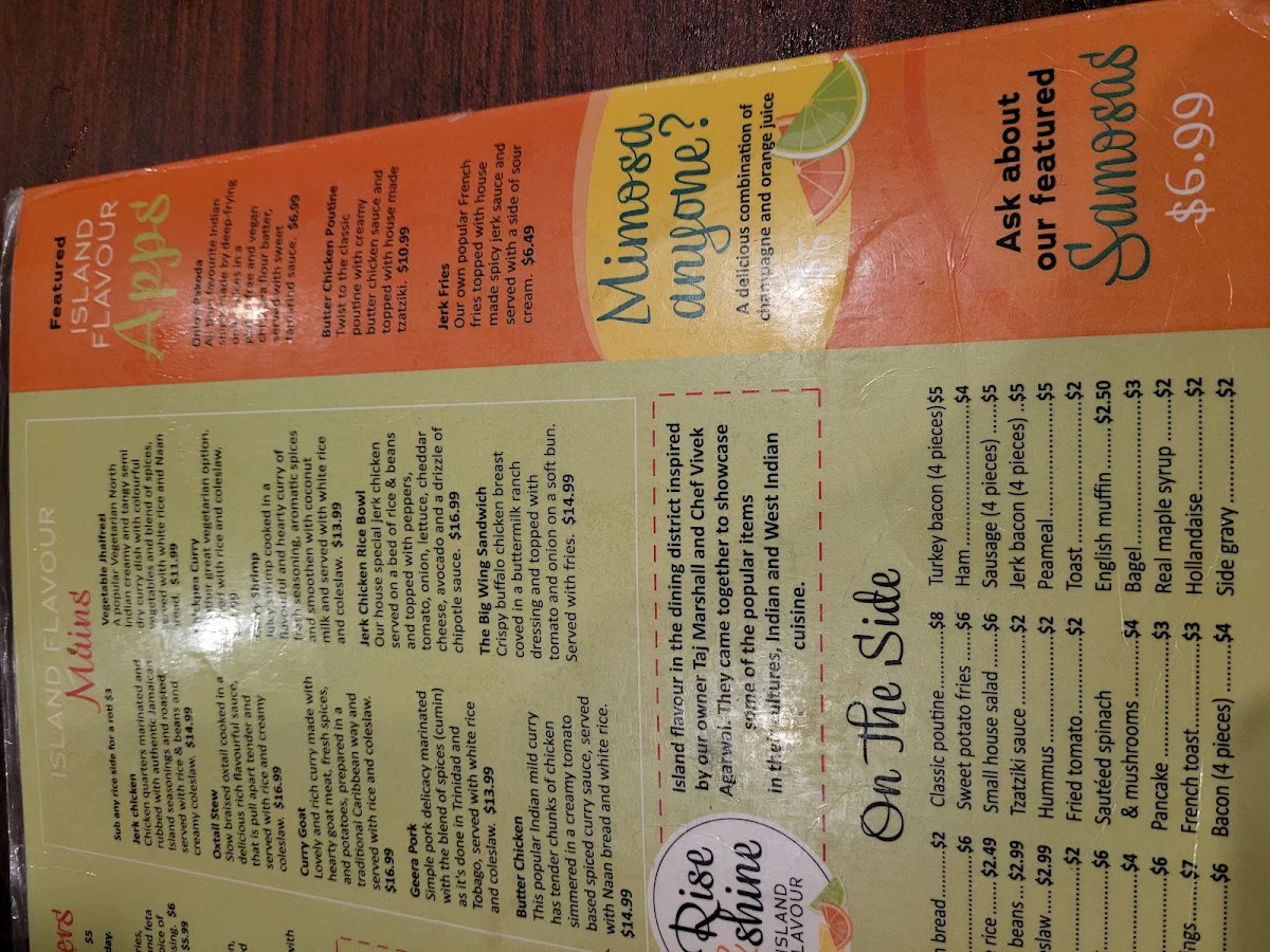 Menu, Shine Family Restaurant