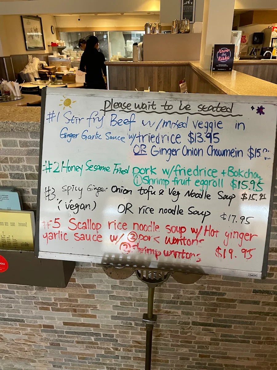 Menu, J & J Wonton Noodle House