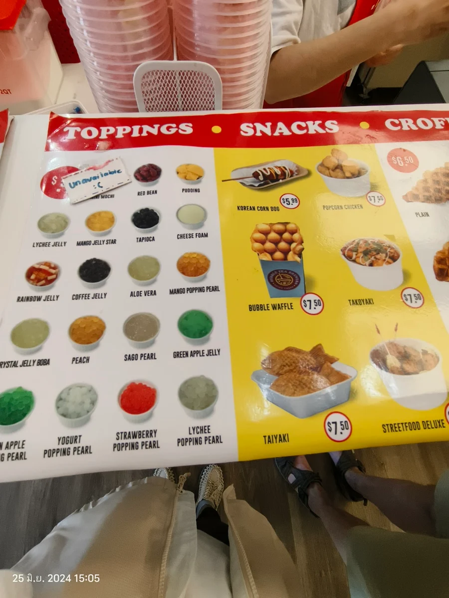 Menu, Bubble Tea Brewers Strathmore