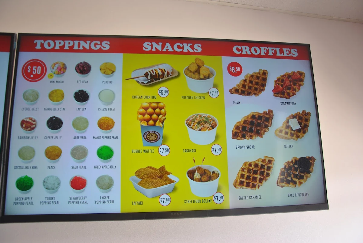Menu, Bubble Tea Brewers Strathmore