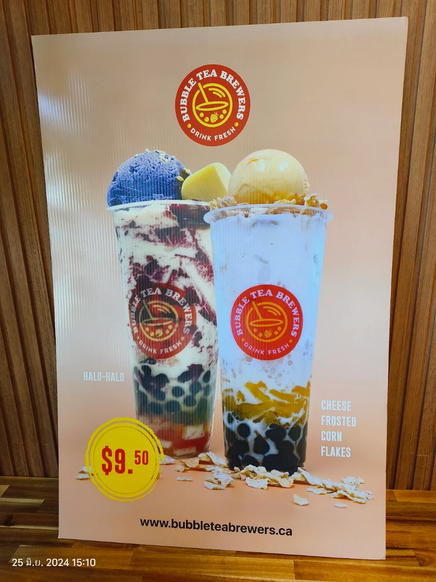 Menu, Bubble Tea Brewers Strathmore