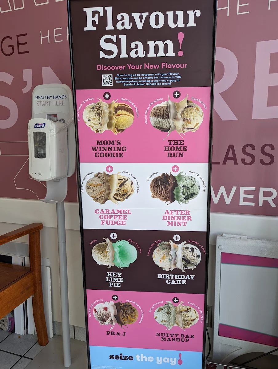 Menu, Baskin-Robbins