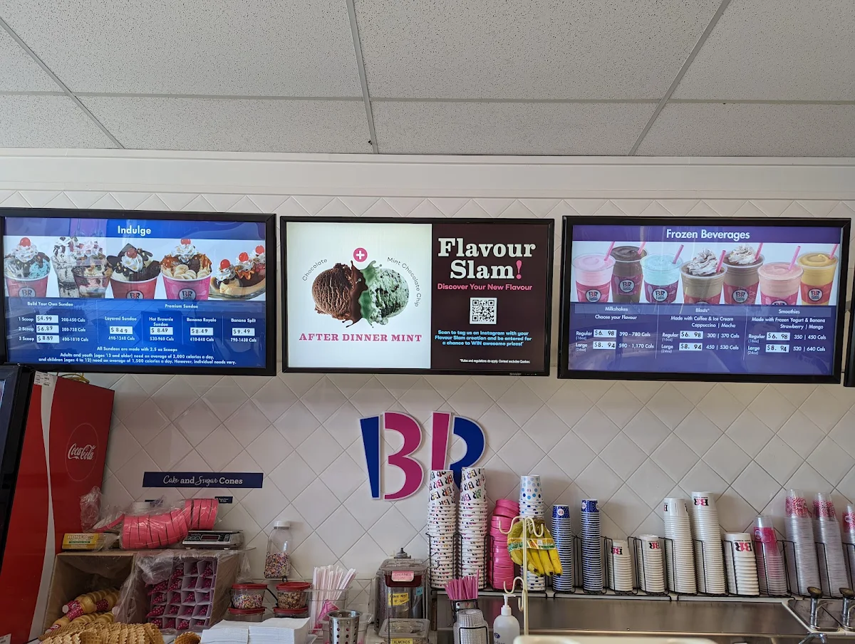 Menu, Baskin-Robbins