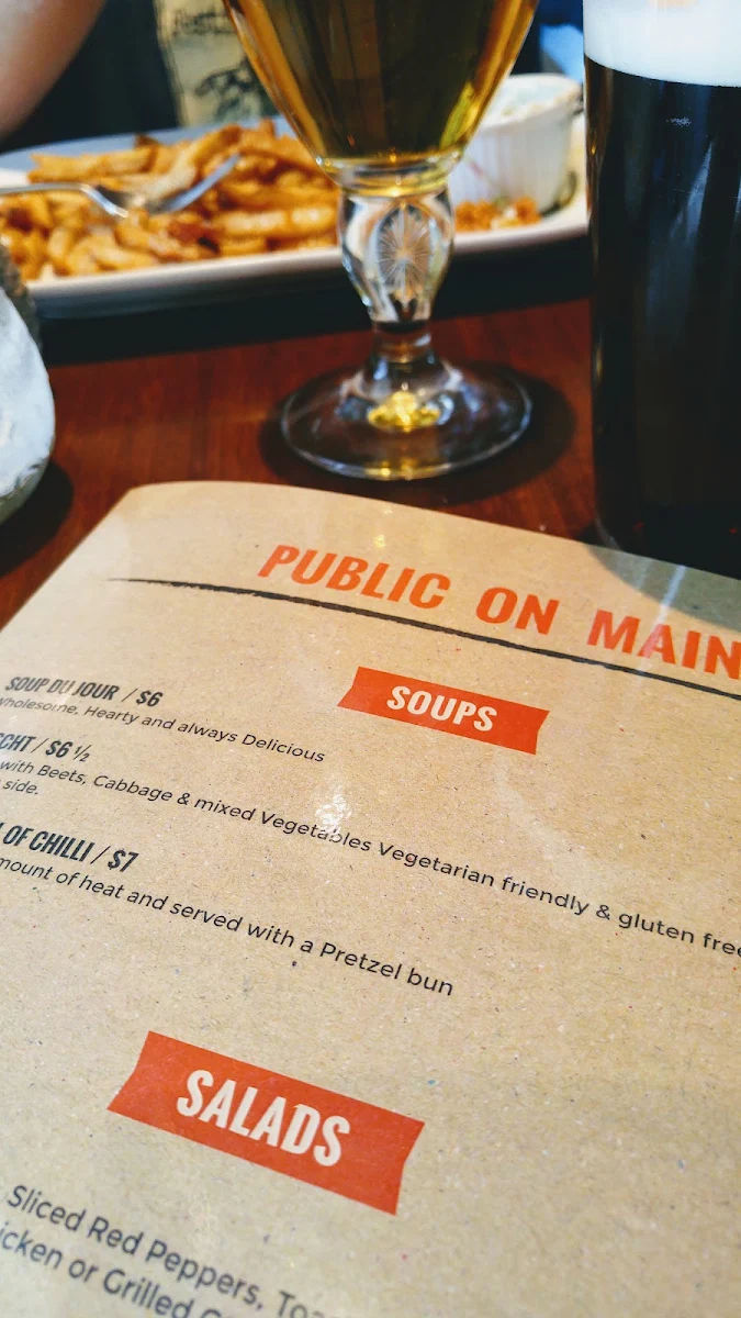 Menu, Kettle Valley Public On Main Bar & Grill