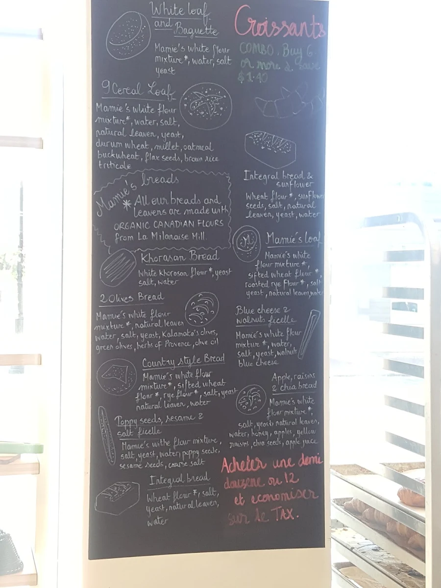 Menu, Mamie Clafoutis Ottawa