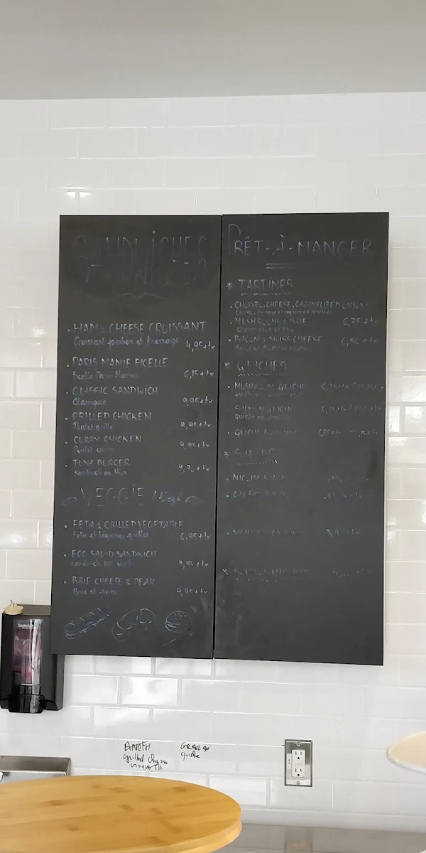 Menu, Mamie Clafoutis Ottawa