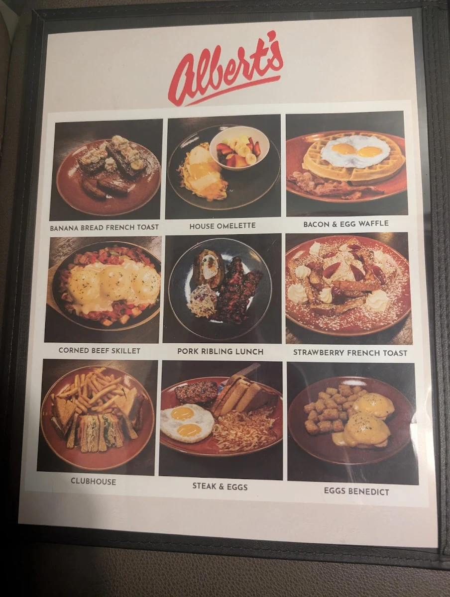 Menu, Albert's