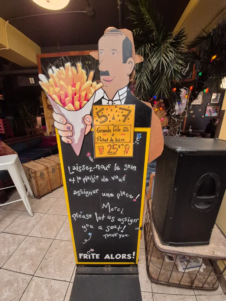 Menu, Frite Alors!