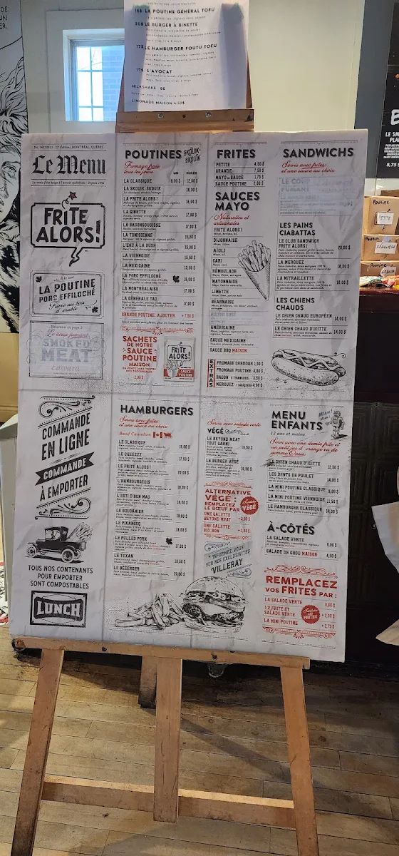 Menu, Frite Alors!