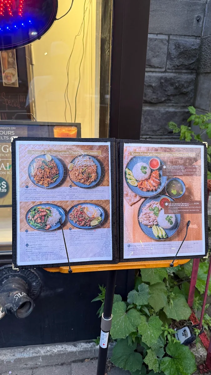 Menu, Siwalee Cuisine Thailandaise