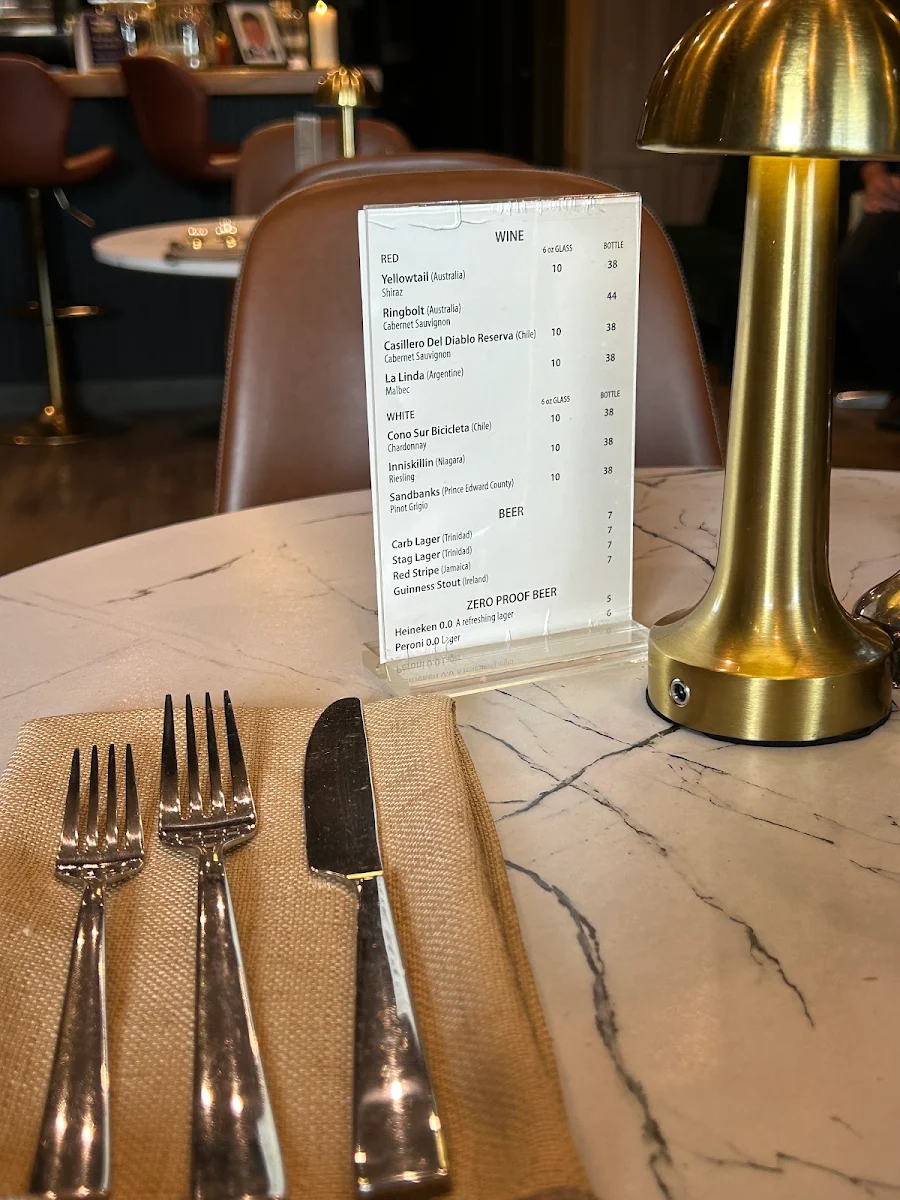 Menu, D's Modern Caribbean Cuisine