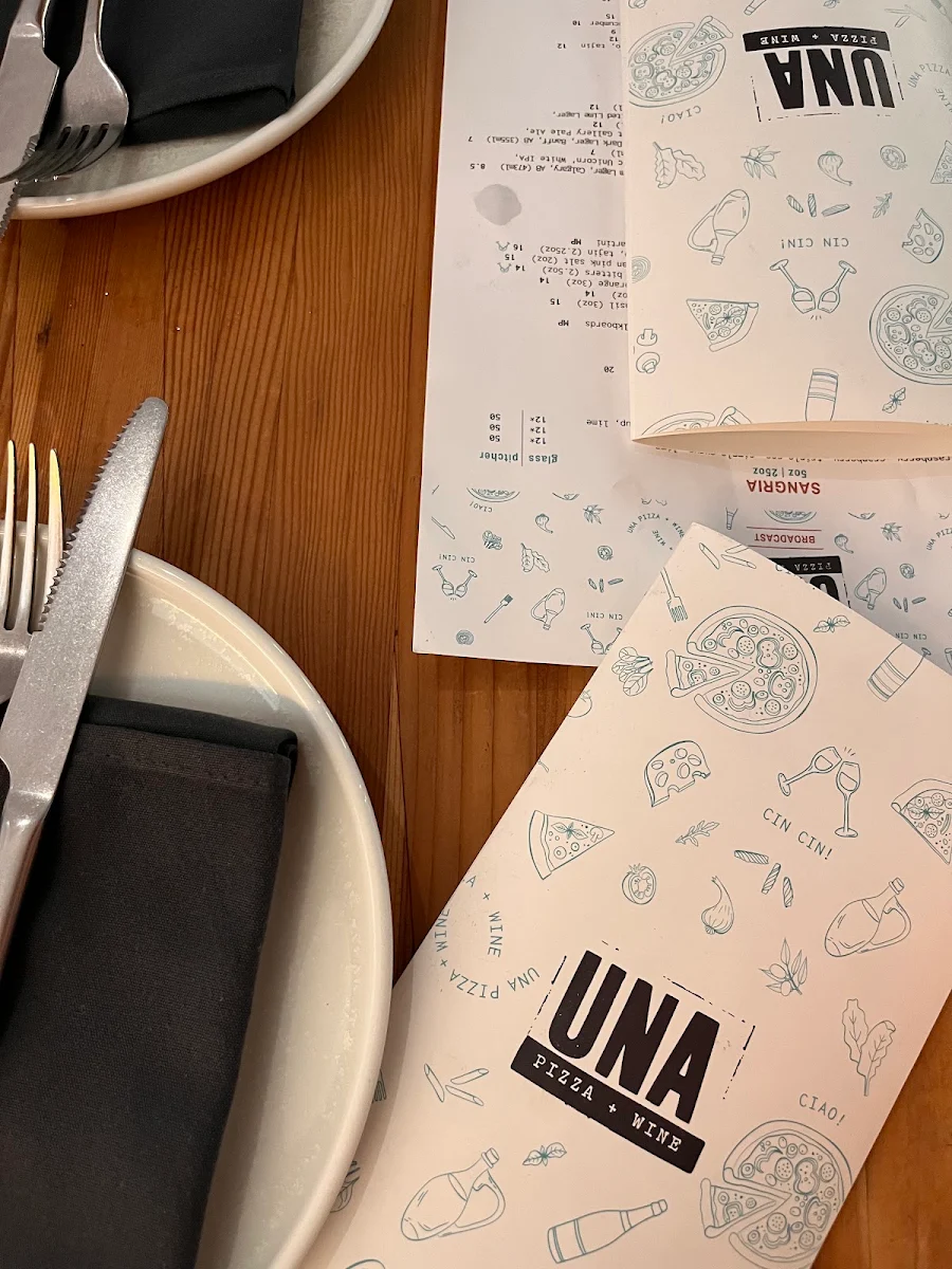 Menu, UNA pizza + wine Calgary: Broadcast