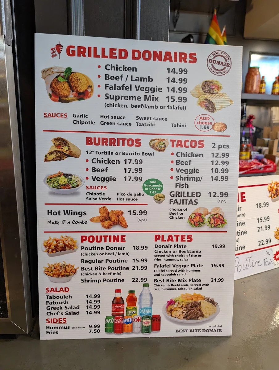 Menu, BEST BITE DONAIR