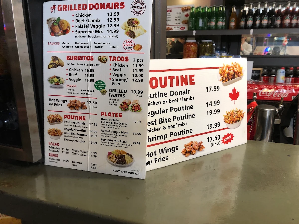Menu, BEST BITE DONAIR