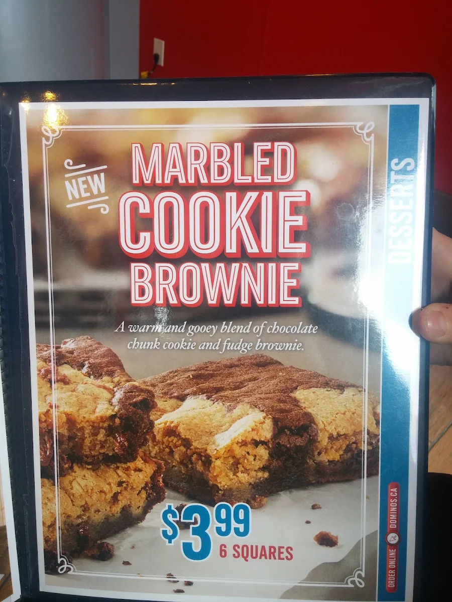 Menu, Domino's Pizza