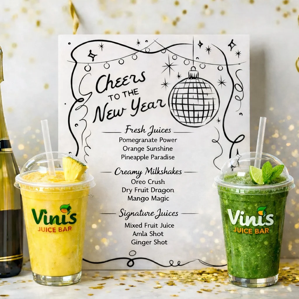 Menu, Vini’s Juice Bar