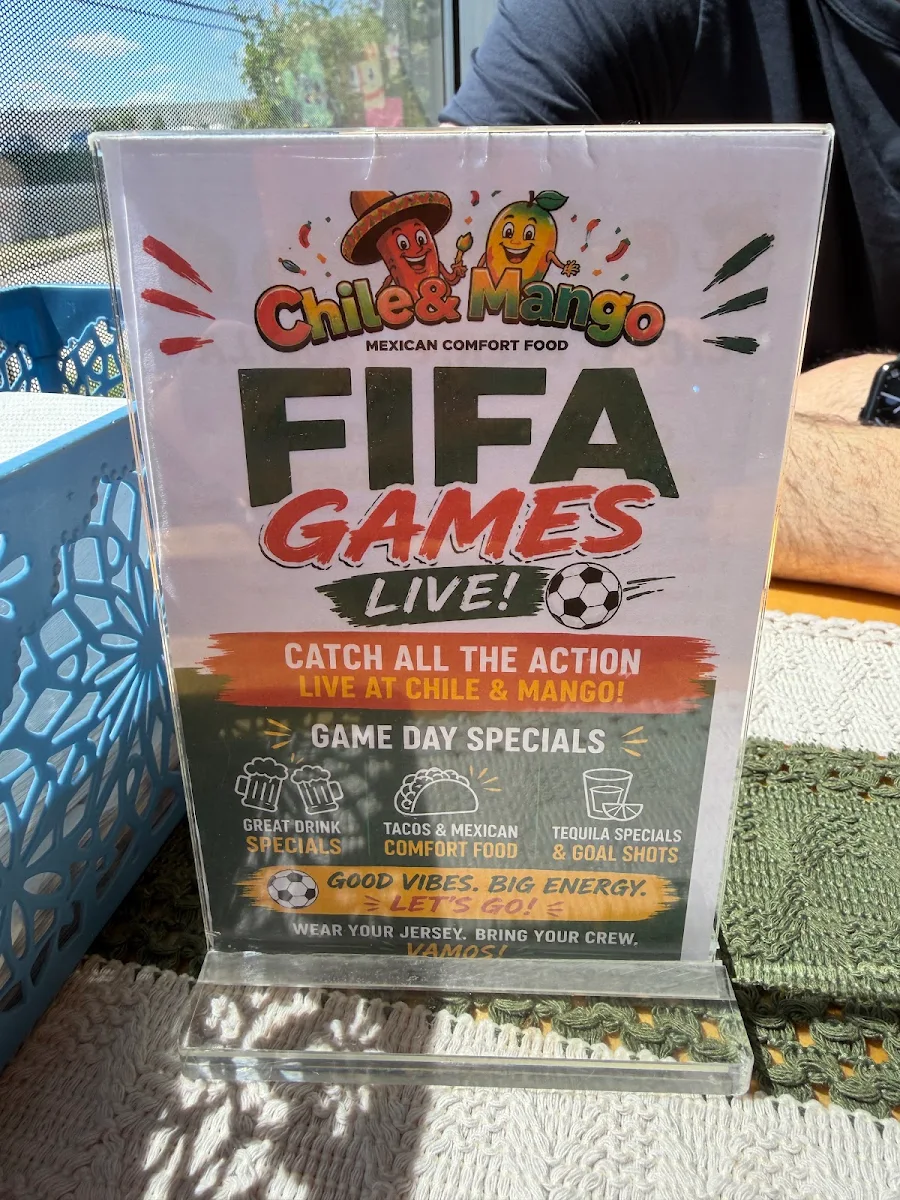 Menu, Chile N Mango