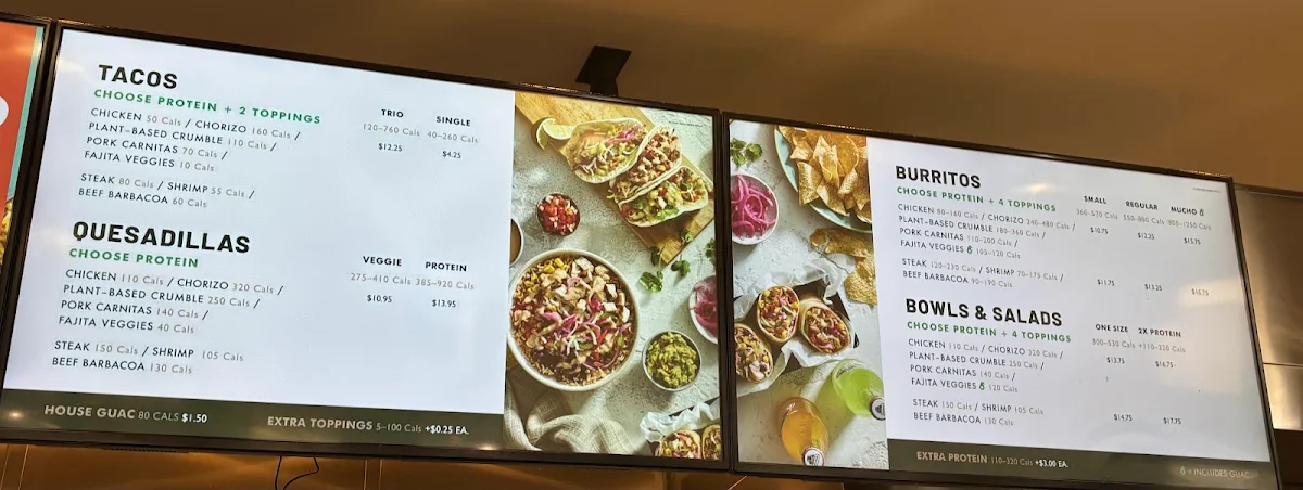 Menu, Mucho Burrito Fresh Mexican Grill