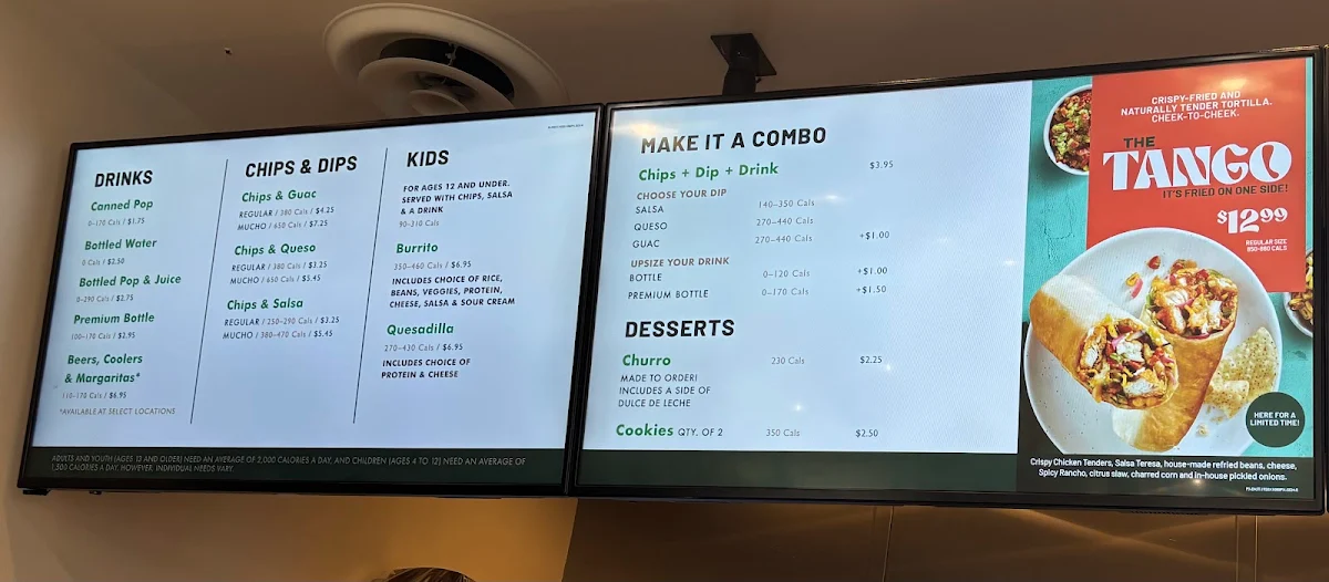 Menu, Mucho Burrito Fresh Mexican Grill