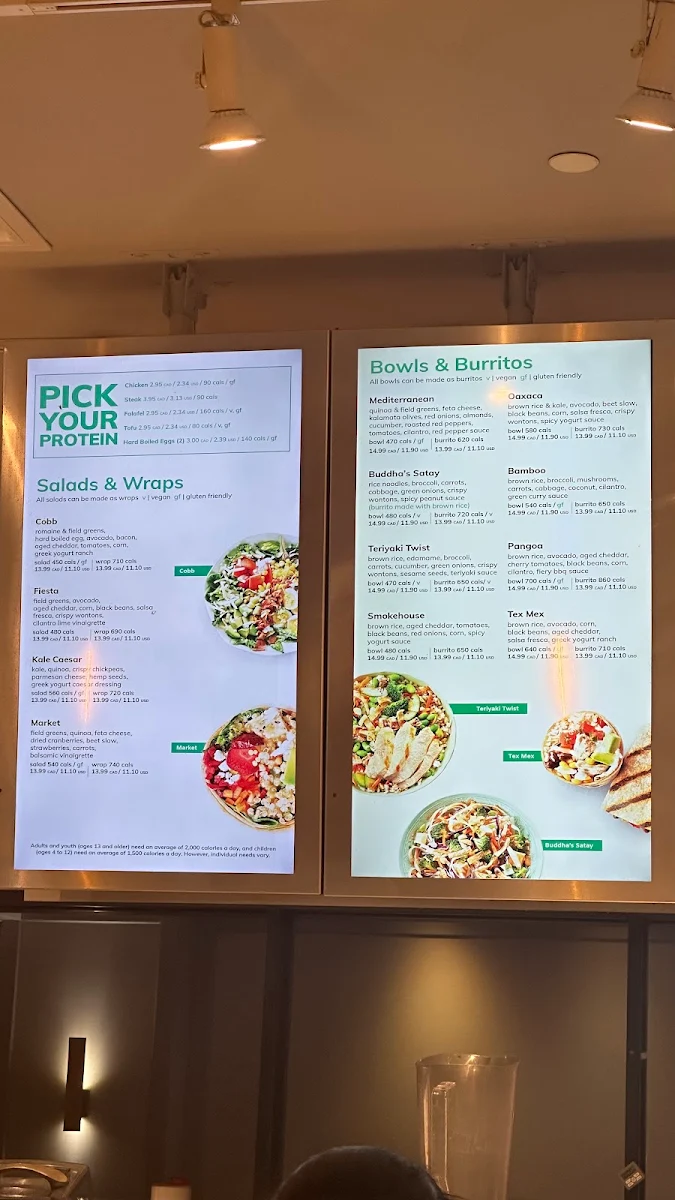 Menu, Freshii