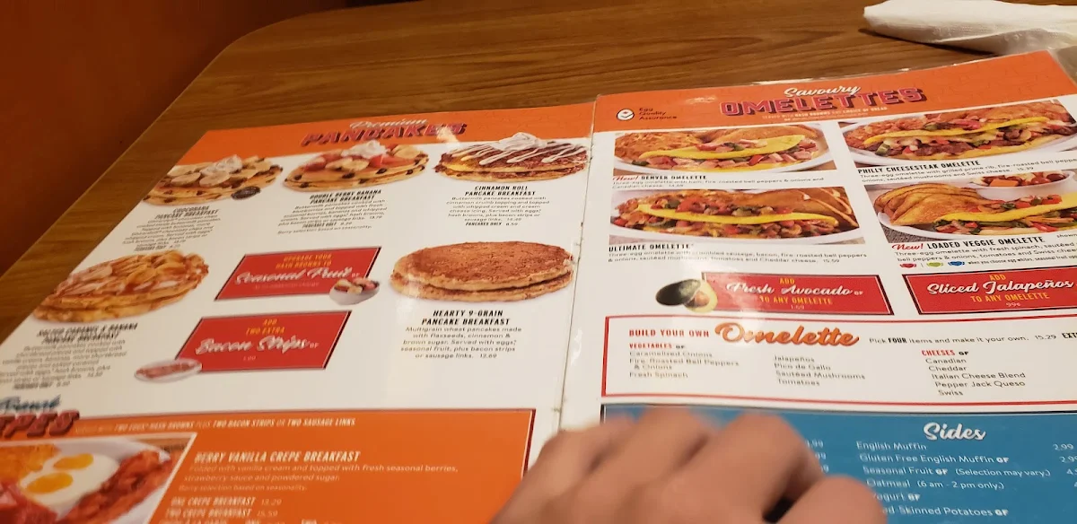 Menu, Denny's Restaurant Pembina Rd