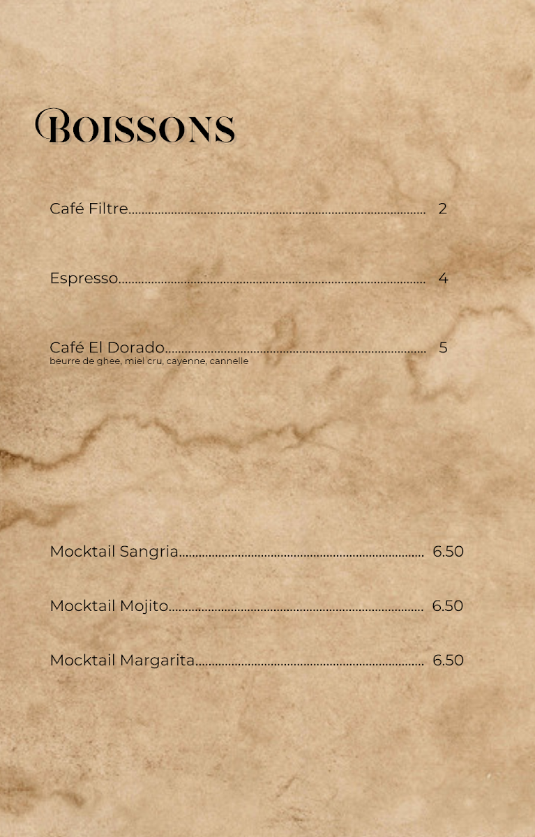 Menu, Le Hollandais Volant