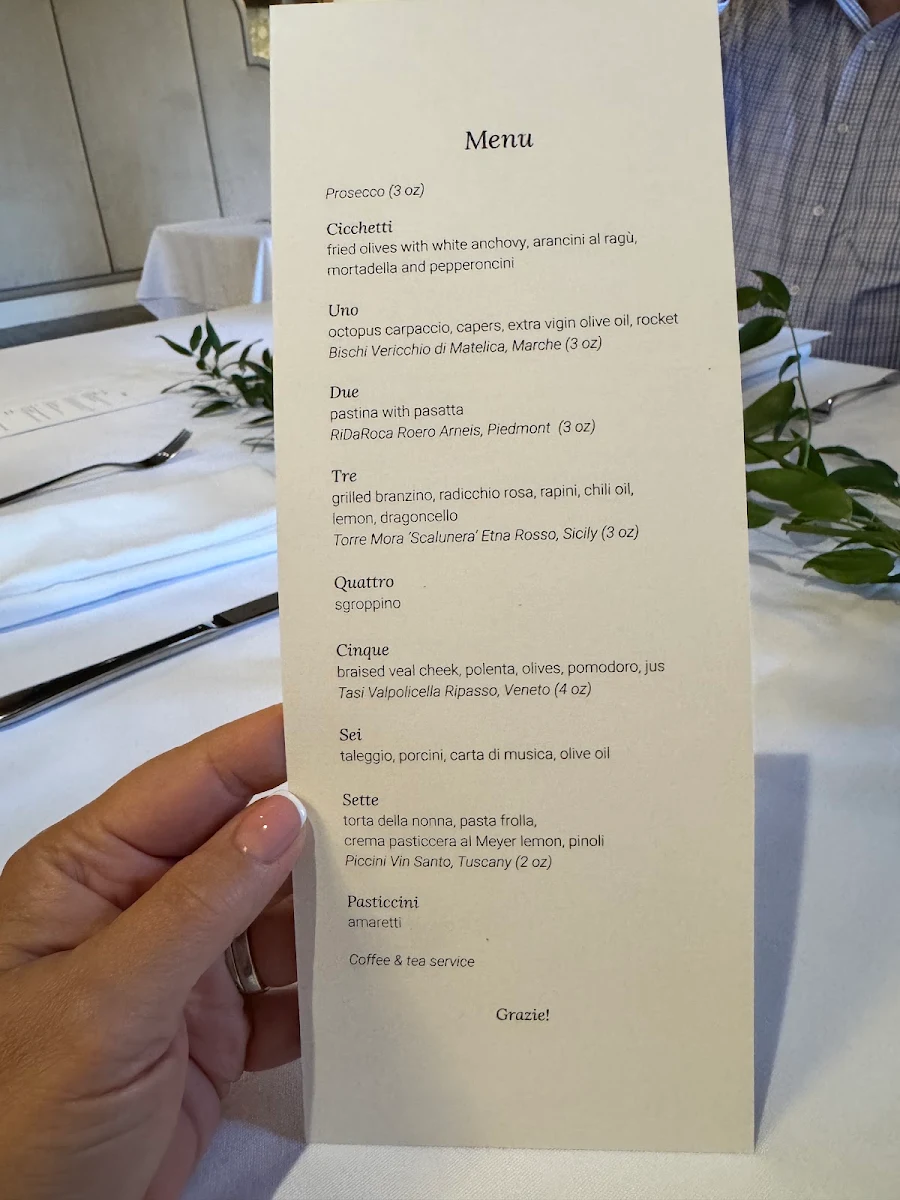 Menu, Ancaster Mill
