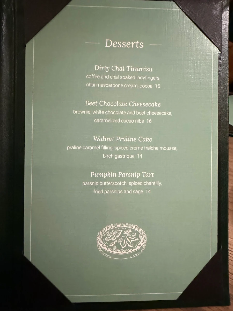 Menu, Ancaster Mill