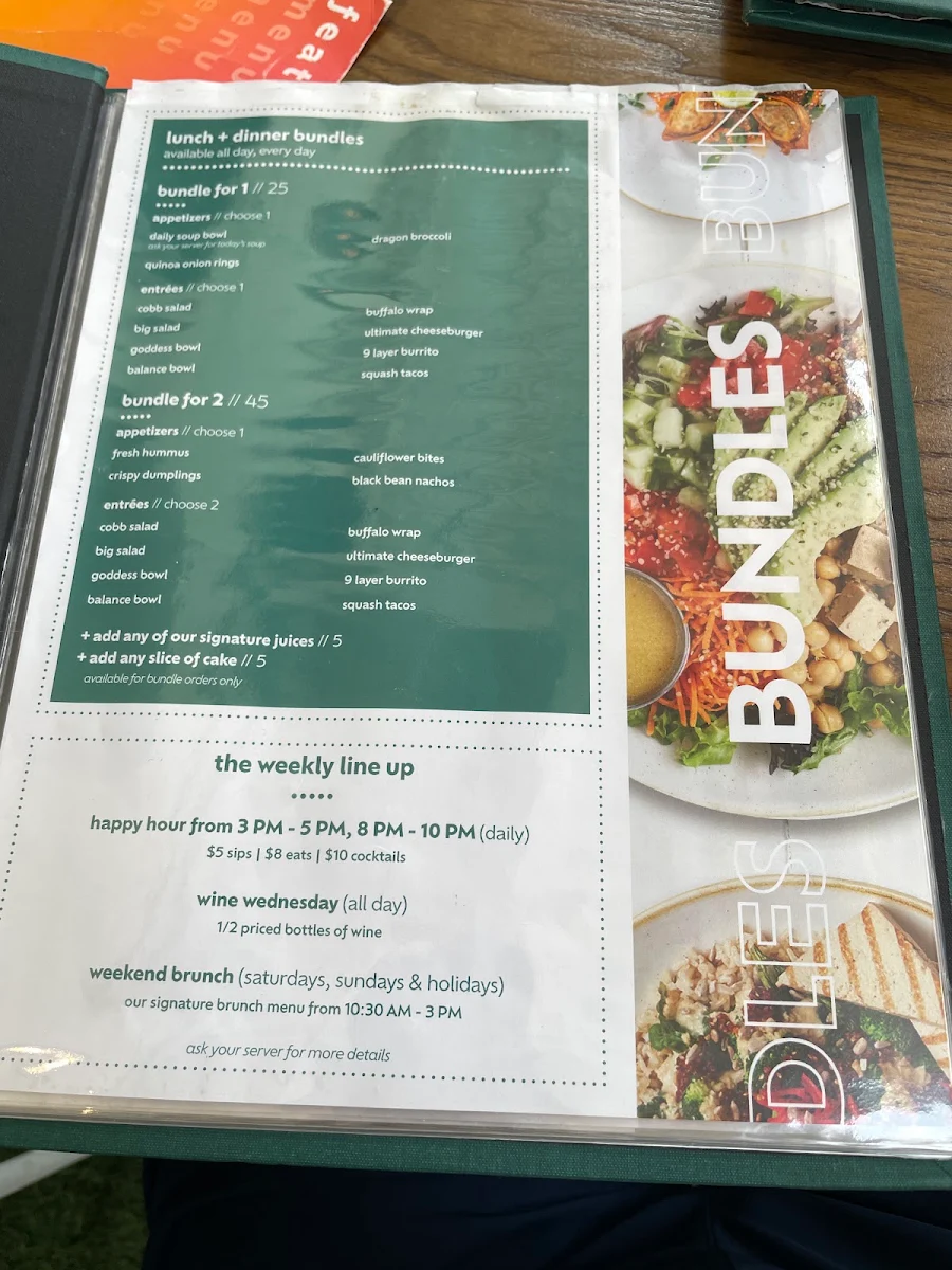Menu, Fresh Kitchen + Juice Bar