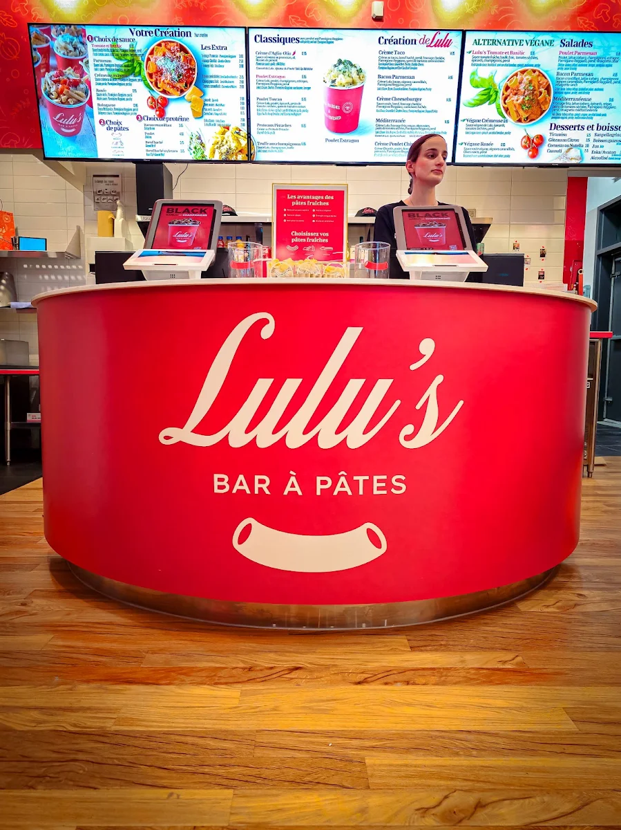 Menu, Bar à Pâtes Lulu's Quartier Latin / Lulu's Pasta Bar