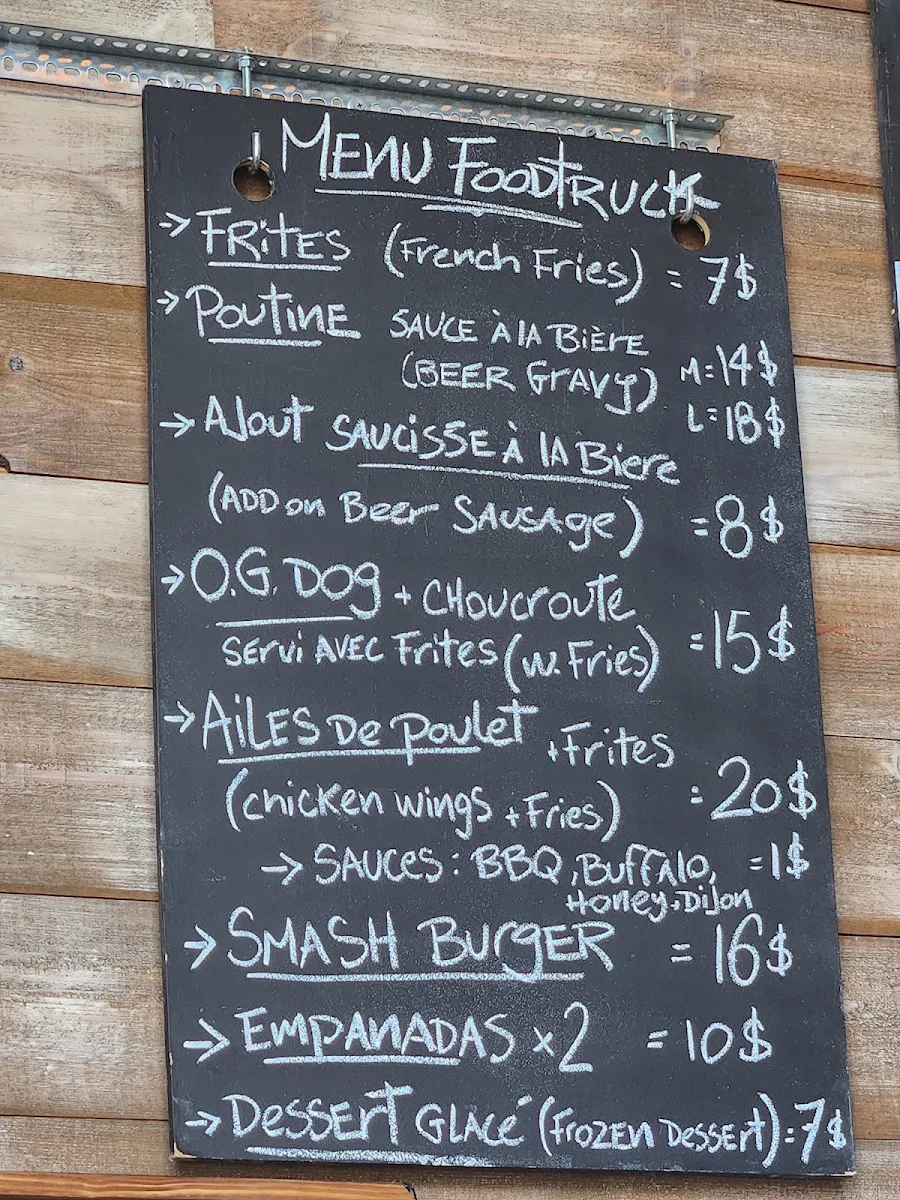 Menu, 4 Origines - Microbrasserie / Pointe-St-Charles