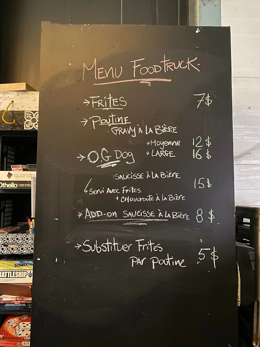 Menu, 4 Origines - Microbrasserie / Pointe-St-Charles