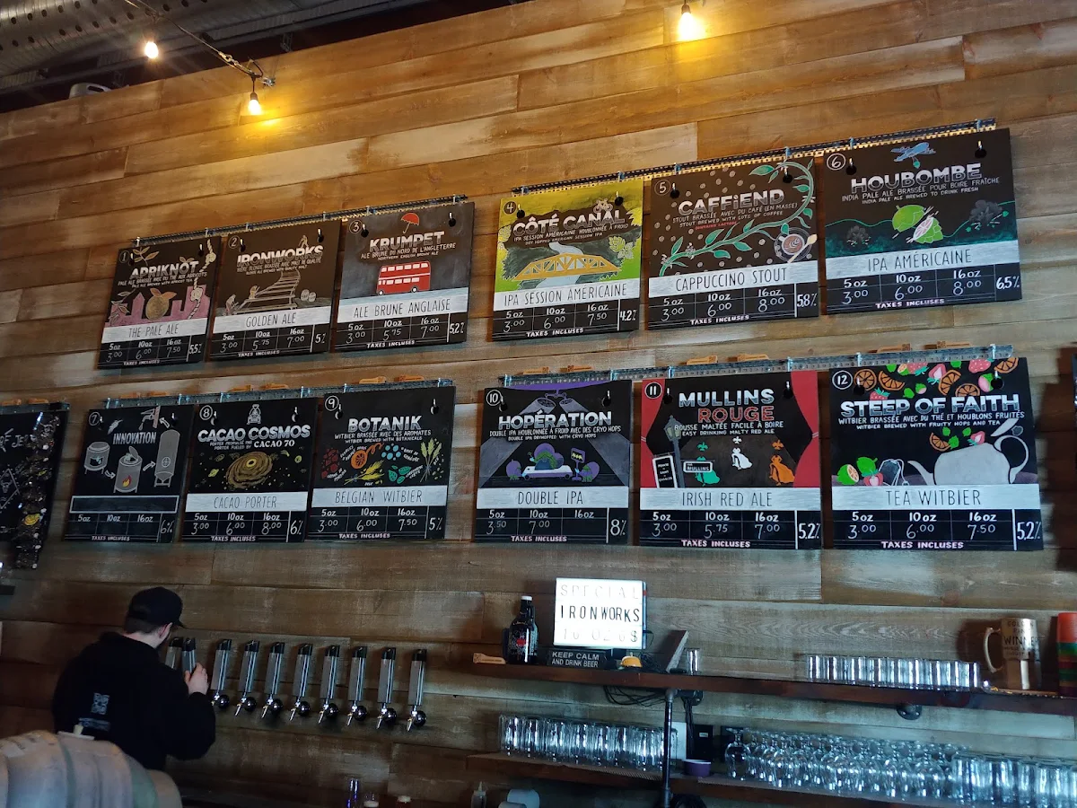 Menu, 4 Origines - Microbrasserie / Pointe-St-Charles