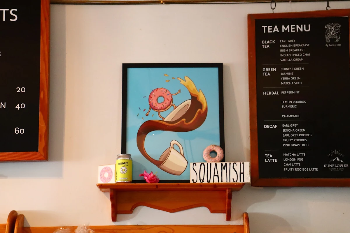 Menu, Sunflower Bakery Café