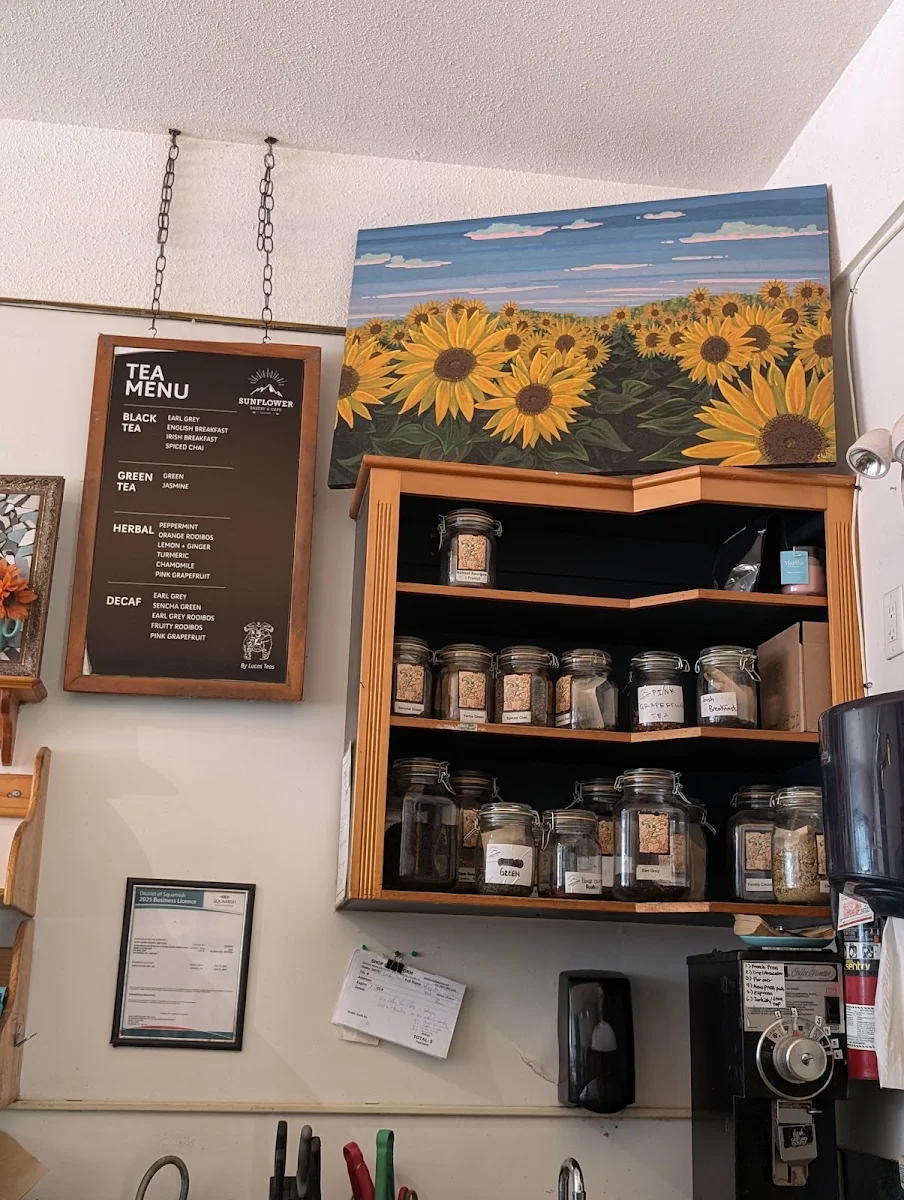 Menu, Sunflower Bakery Café